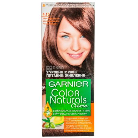 Garnier Color Naturals, Крем-фарба для волосся, Тон 4.15 Морозний каштан