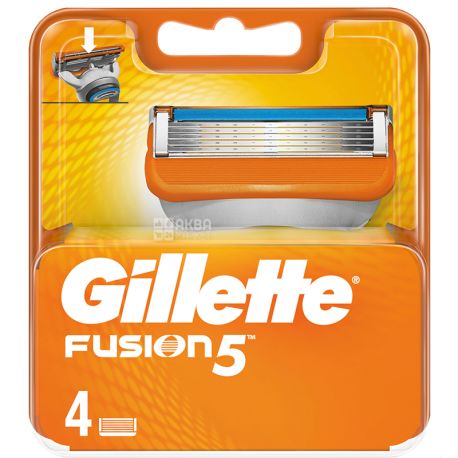 Gillette Fusion 5, 4 шт., Змінні картриджі для гоління