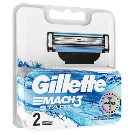 Gillette Mach 3 Start, 2 шт., Сменные картриджи для бритья