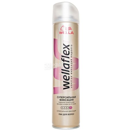 Wella Wellaflex, Hairspray, Super Strong Hold, 250 ml