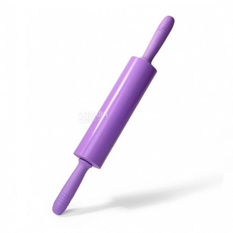 Rolling pin Fissman, for the test, purple, silicone, 39.5x5.5 cm