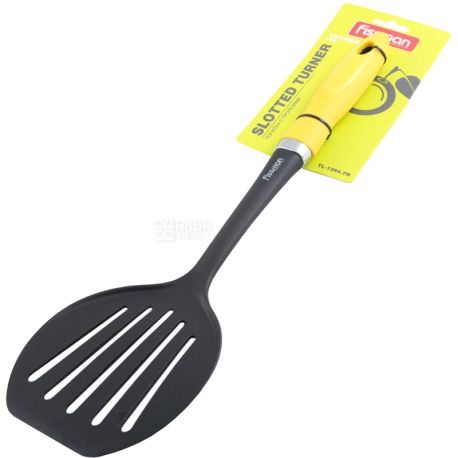 Fissman Veyron spatula, with holes, nylon, yellow handle