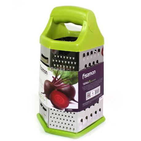 Grater Fissman, hex, stainless. steel and plastic, 24 cm