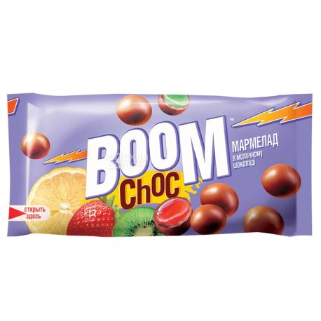 Boom Choc, Мармелад-драже в молочному шоколаді, 45 г