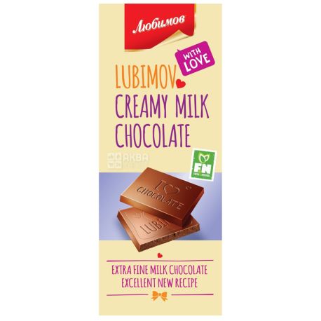 Любимов, Шоколад молочный, 85 г