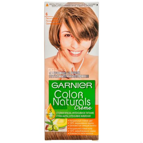 Garnier Color Naturals, Крем-фарба для волосся, Тон 6 Лісовий горіх