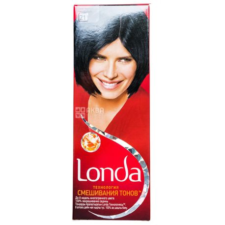 Londa, Технология смешивания тонов, Краска для волос, 21 Сине-черный