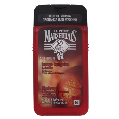 Le Petit Marseillais Saffron and Red Orange Shampoo Gel for Men, 250 ml