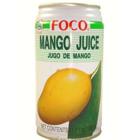 Foco, Mango, 0,35 л, Фоко, Сок из манго, ж/б