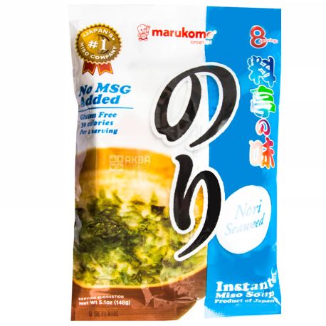 Marukome, Instant Miso Soup, Nori, 8 Servings