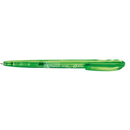 Ручка шариковая автоматическая зеленая, 12 шт, ТМ Maped