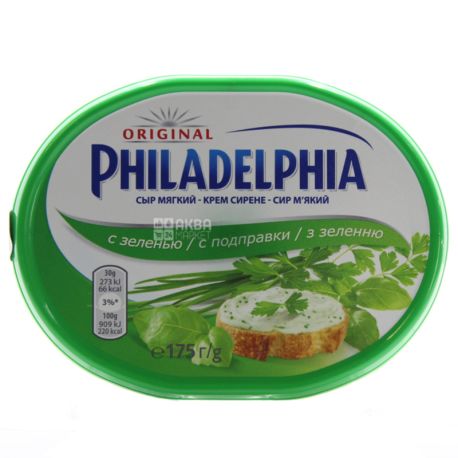 Philadelphia, Крем-сыр, С зеленью, 175 г