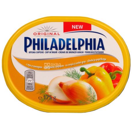 Philadelphia, Крем-сыр, Лук и перец, 175 г