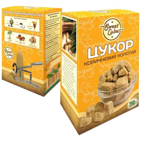 Sweet Cubes, 250 г, Сахар кусковой свекольный, коричневый