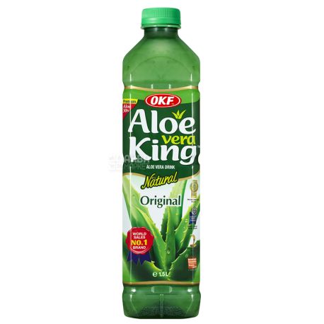 OKF, Aloe Vera King Original, 1,5 л, ОКФ, Напій соковий з алое, негазований, органічний, ПЕТ