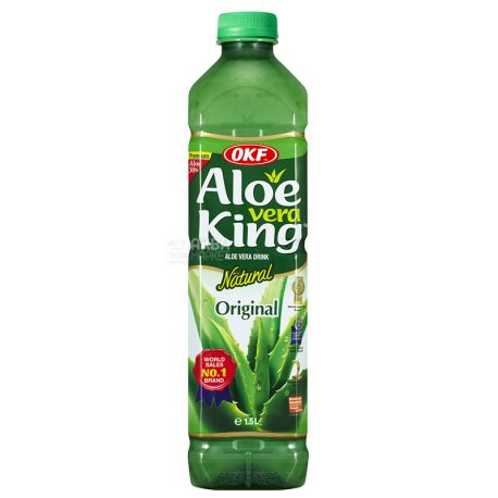 OKF, Aloe Vera King Original, 1,5 л, ОКФ, Напиток соковый из алоэ, негазированный, органический, ПЭТ