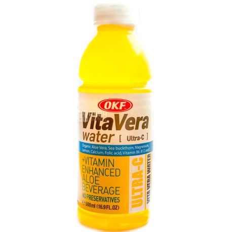 OKF, Vita Vera Water Ultra-C, 0,5л, ОКФ, Вода из соком лимона, с витамином С, негазированная, ПЭТ