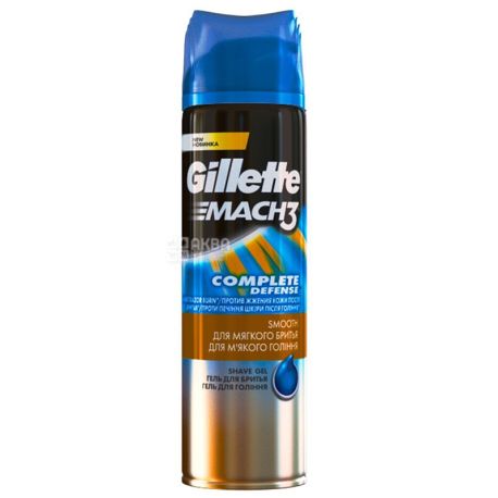 Gillette Mach3 Close & Smooth, 200 мл, Гель для гоління
