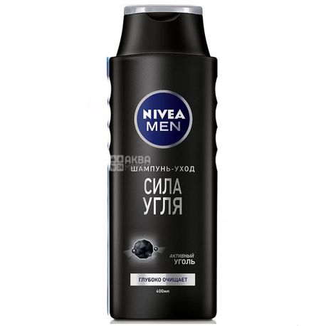Nivea Сила вугілля, шNivea, 400 мл, Шампунь для чоловіків, Для всіх типів волосся, Сила вугілляампунь для чоловіків, для всіх ти