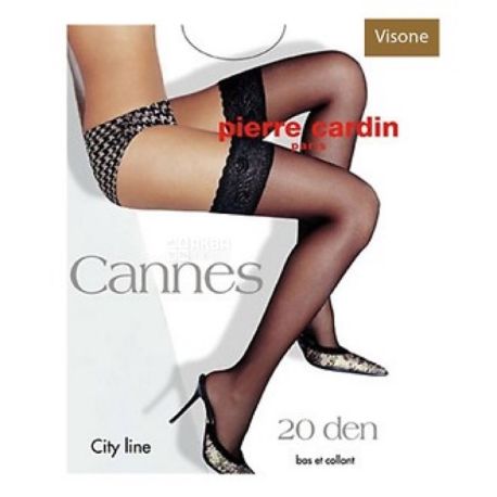 Pierre Cardin Cannes, Чулки жіночі, сіро-коричневі, 3 розмір, 20 ден