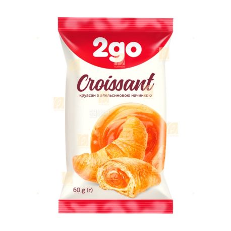 Croissant with orange filling, 60 g, TM 2go