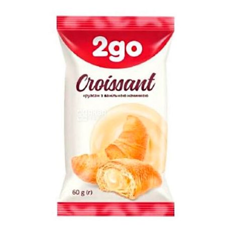 Croissant with vanilla filling, 60 g, TM 2go