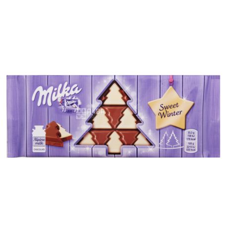 Milka Herringbone, New Year's figured Chocolate, 100 g
