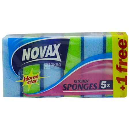 Novax, 5+1 шт., Губки кухонні