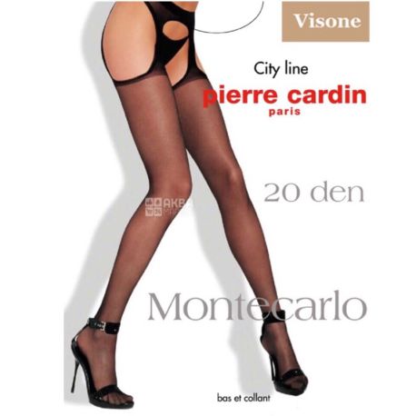 Pierre Cardin Montecarlo, Stockings, 20 Den, gray-brown, 2 size