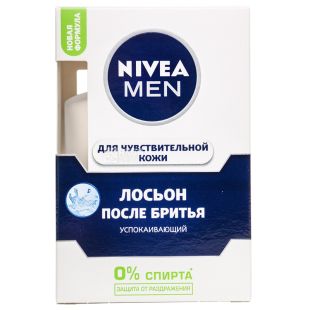 Nivea Men, 100 мл, Лосьон после бритья для чувствительной кожи, Успокаивающий 