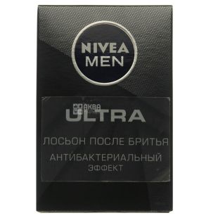 Nivea Men, ULTRA, 100 мл, Лосьон после бритья, Антибактериальный 