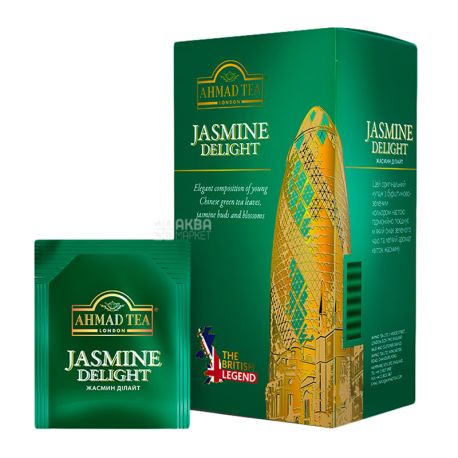Ahmad Tea Jasmine Delight, 25 пак, Чай зеленый Ахмад Ти Жасмин Делайт