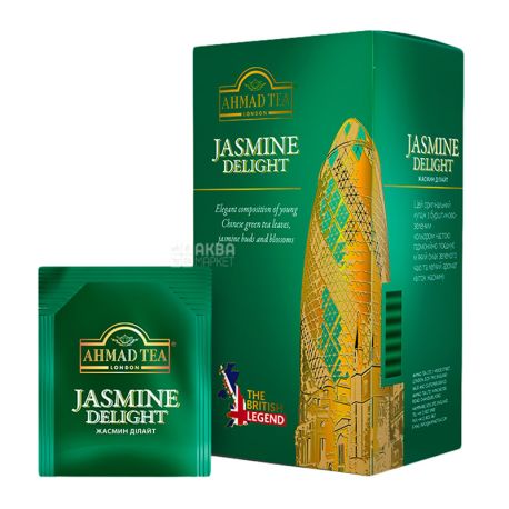 Ahmad Tea Jasmine Delight, Green Tea, 25 Tea Bags
