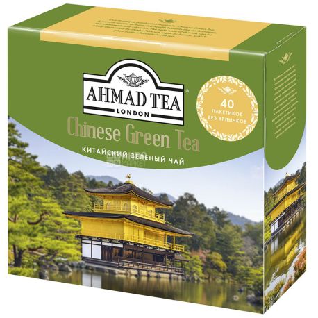 Ahmad Tea Chinese Green, 40 пак, Чай зеленый Ахмад Ти Чайнес Грин, Китайский