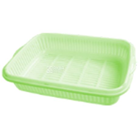 Tray for fruits and dishes with a tray, lime, 265x190x55 mm, TM Krion Plus