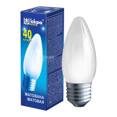 Искра, Лампа, ЛПЗ PS45 230B 40Вт Е27, матовая, 1 шт
