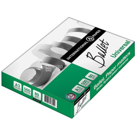 Ballet Universal, Бумага офисная, белая, А3, 80 г/м2, класс С+, 500 л