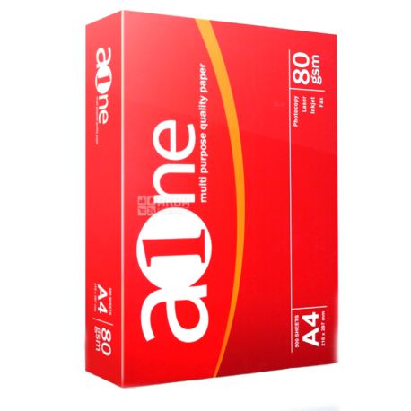 A-One, 500 л., Офисная бумага, А4, класс В+, 80 г/м2
