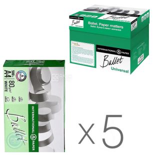Ballet Universal, бумага офисная, белая, А3, 80 г/м2, класс С+, 5 пачек по 500 л