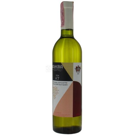 Вино сухое белое купажированное,10-14%, 0,75 л, ТМ Князь Трубецкого