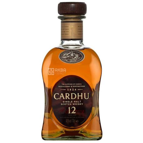 Виски, 12 лет выдержки, 40%, 0,7 л, ТМ Cardhu