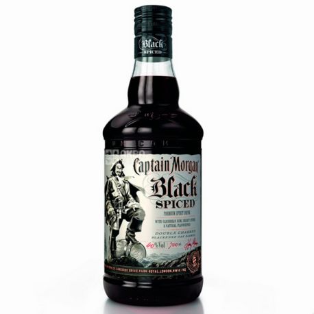 Captain Morgan Spiced Black, Black Rum, 40%, 0.7 L