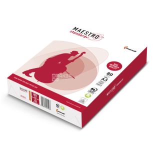 Maestro Standard+, Бумага офисная А3 белая, 80 г/м2, класс B+, 500 л