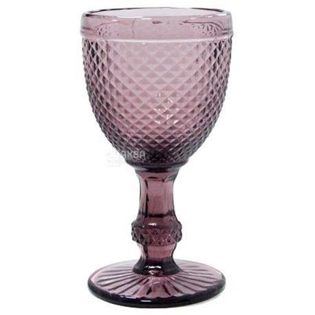 Olens, 250 мл, Бокал для вина, винтажный, розовый, стекло
