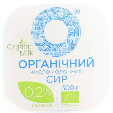 Organic Milk, 300 г, Творог кисломолочный, 0,2 %