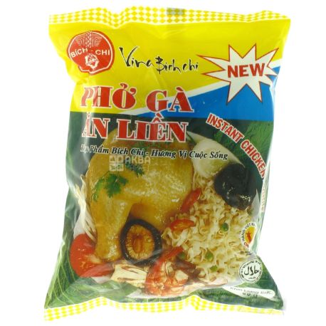 Rice noodles with taste of chicken, 60 g, TM Beach Chee