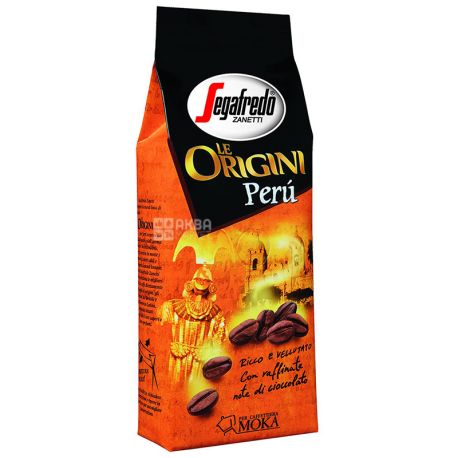 Segafredo Le Origini Peru, 250 г, Кофе Сегафредо Ле Ориджин Перу, темной обжарки, молотый