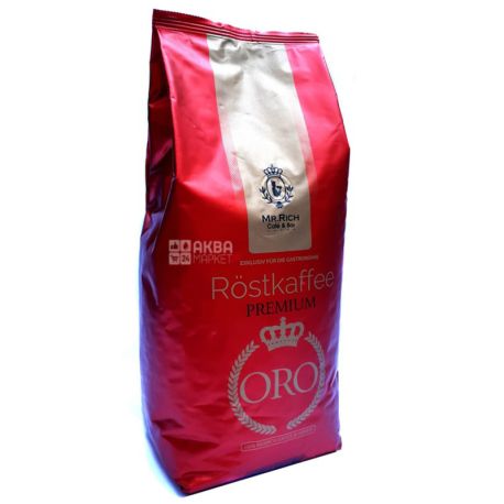 Mr.Rich Oro Premium, 1 кг, Кофе Мистер Рич Оро Премиум, средней обжарки, в зернах