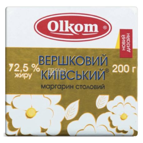 Olkom, Маргарин вершковий київський, 72,5%, 200 г