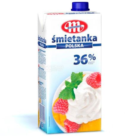 Mlekovita, 1 л, Крем-вершки, 36%